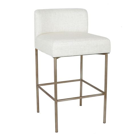 Cafe Lighting Leon Kitchen Stool Natural Linen - Peter's of Kensington