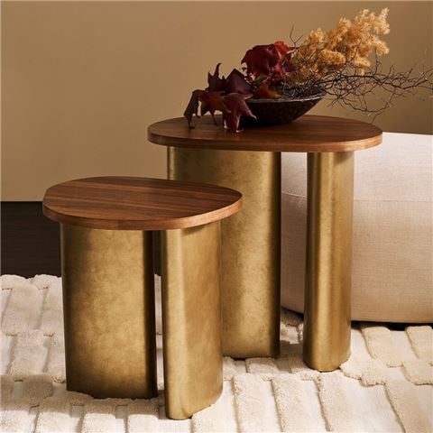 Cafe Lighting Audrey Side Table Walnut Large - Peter's of Kensington