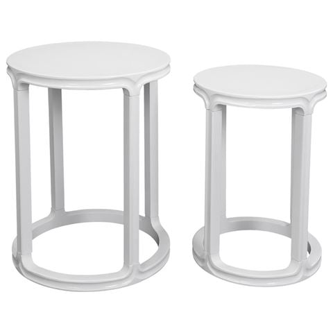 Cafe Lighting Cadie Nesting Side Table Set White 2pce - Peter's of Kensington