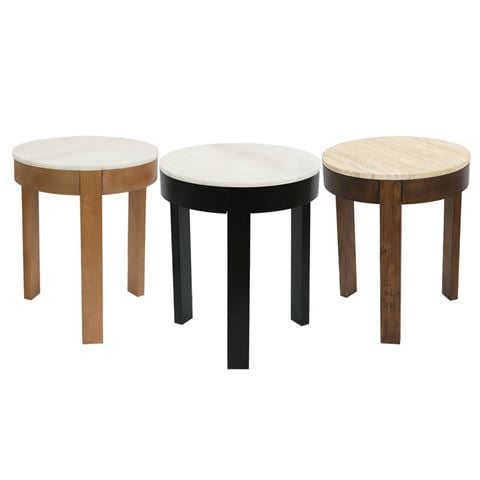 Cafe Lighting - Oliver Marble Side Table Large Black