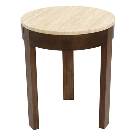 Cafe Lighting - Oliver Travertine Side Table Large Brown