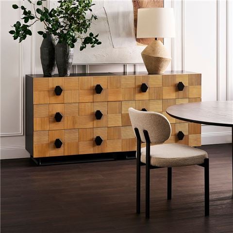 Cafe Lighting Stuart Dining Chair Speckle Ecru - Peter's of Kensington