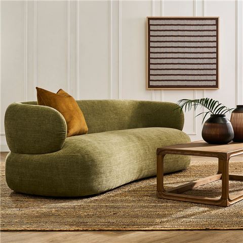 Cafe Lighting Greenwich 3 Seater Sofa Sage Chenille - Peter's of Kensington