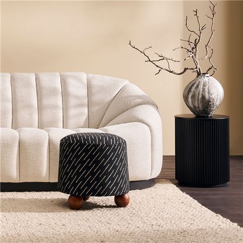 Cafe Lighting - Orta Stool Black Jacquard