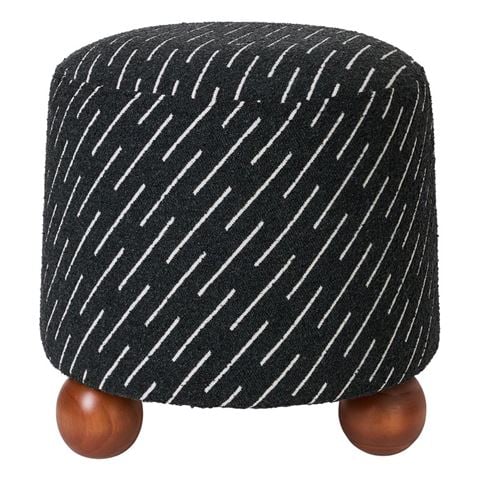Cafe Lighting - Orta Stool Black Jacquard