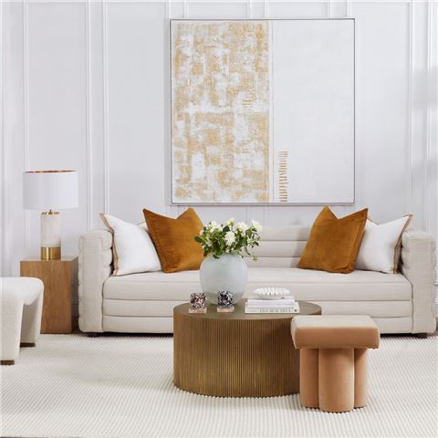 Cafe Lighting - Colorado 3 Seater Sofa White Boucle