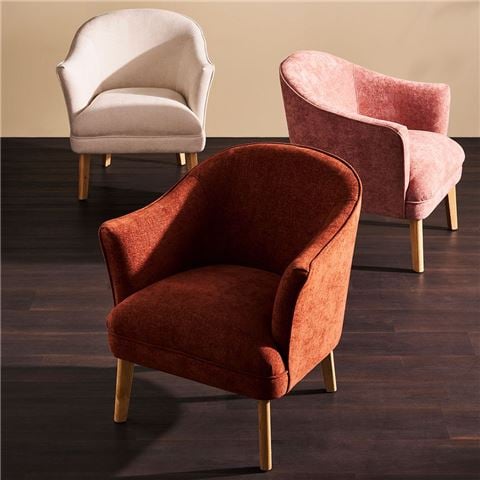 Cafe Lighting - Elsa Occasional Chair Coral Chenille