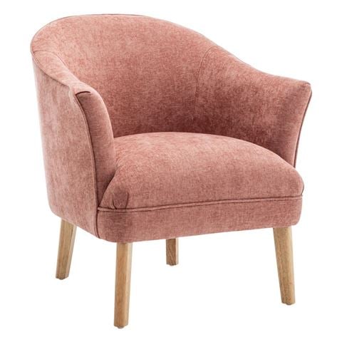 Cafe Lighting - Elsa Occasional Chair Coral Chenille
