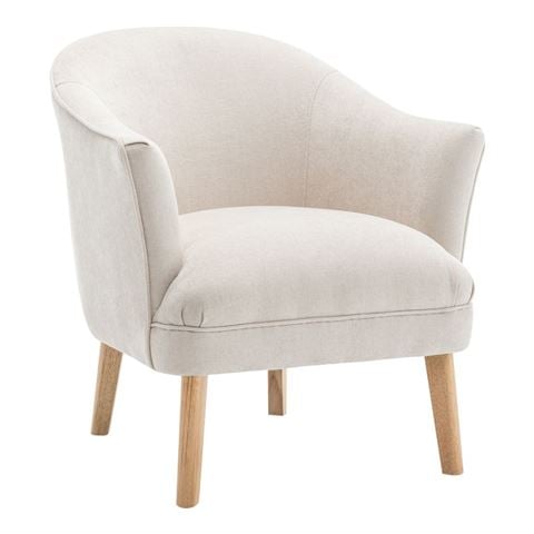 Cafe Lighting Elsa Occasional Chair Cream Chenille - Peter's of Kensington