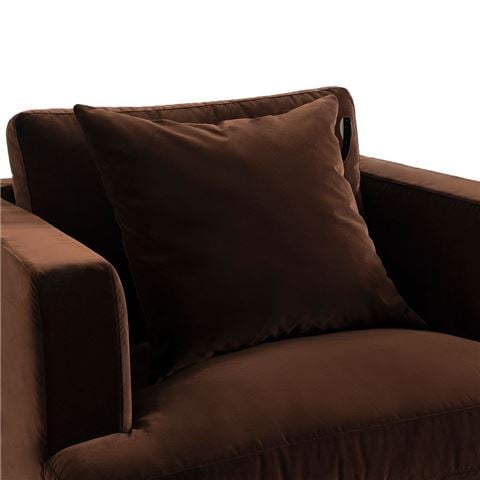 Cafe Lighting - Birkshire Slip Cover Arm Chair Dark Chocolat