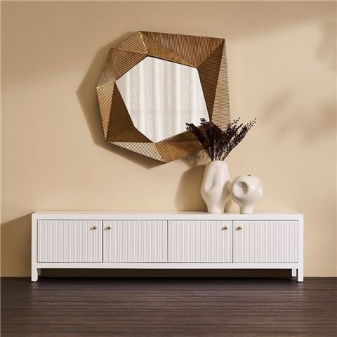 Cafe Lighting Ariana Entertainment Unit Large White - Peter's of Kensington