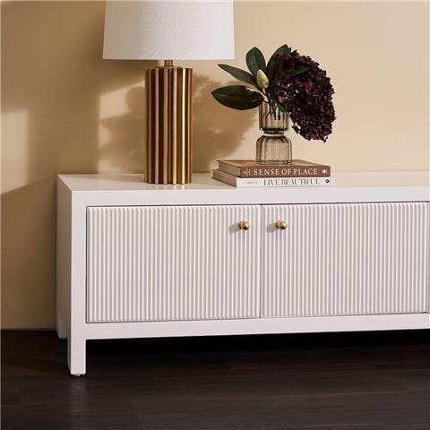Cafe Lighting Ariana Entertainment Unit Small White - Peter's of Kensington