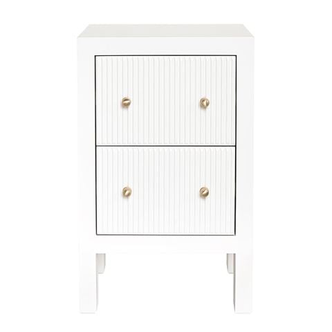Cafe Lighting - Ariana Bedside Table White Petite