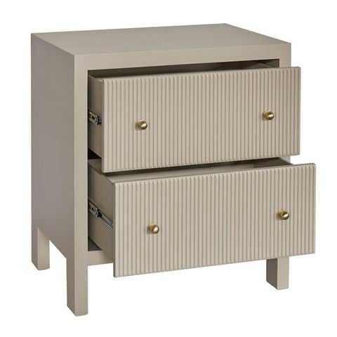 Cafe Lighting Ariana Bedside Table Large Beige - Peter's of Kensington