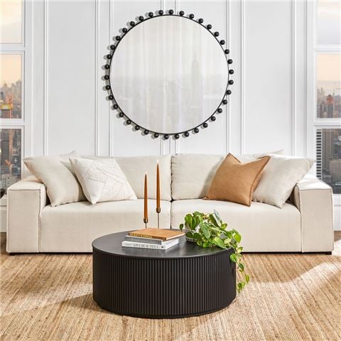 Cafe Lighting Birchgrove Wall Mirror Black - Peter's of Kensington