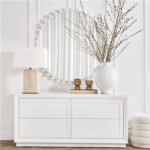 Cafe Lighting Birchgrove Wall Mirror White - Peter's of Kensington
