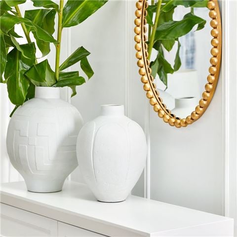 Cafe Lighting - Pandora Fan Vase White Medium