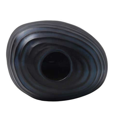 Cafe Lighting - Elodie Organic Vase Blue/Black Low Medium