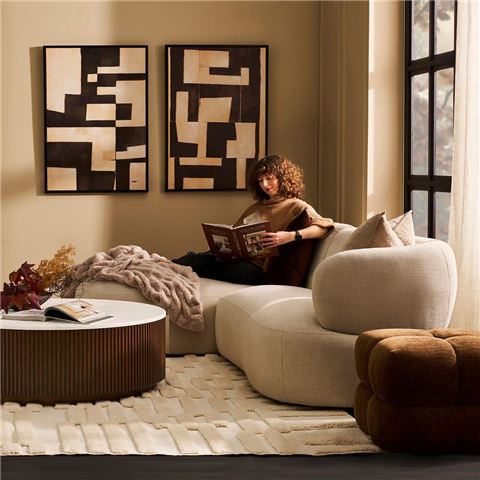 Cafe Lighting Greenwich 3-Seater Sofa w/Left Chaise Natural - Peter's of Kensington