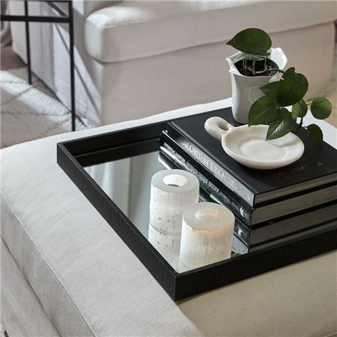 Cafe Lighting - Miles Mirrored Tray Set of 3 Black