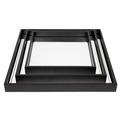 Cafe Lighting - Miles Mirrored Tray Set of 3 Black