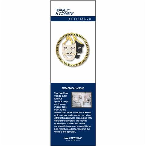 David Howell And Company - Tragedy & Comedy Masks Metal Bookmark