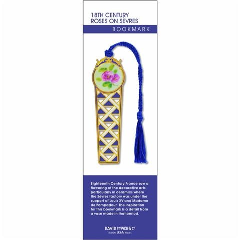 David Howell And Company - 18th Century Roses On Sevres  Metal Bookmark