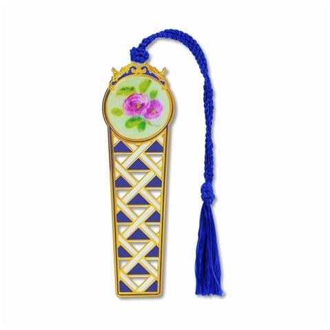 David Howell And Company - 18th Century Roses On Sevres  Metal Bookmark