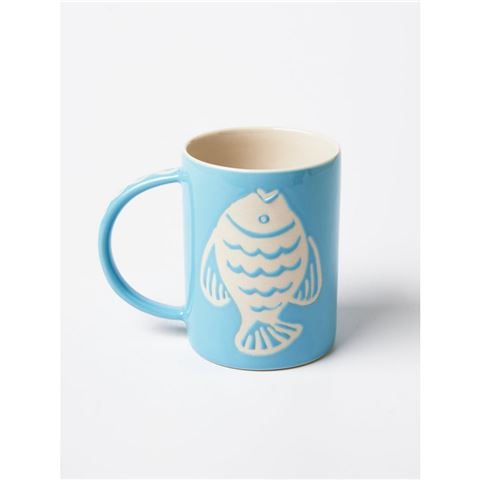 Jones & Co - Sunroom Mug Fish Blue