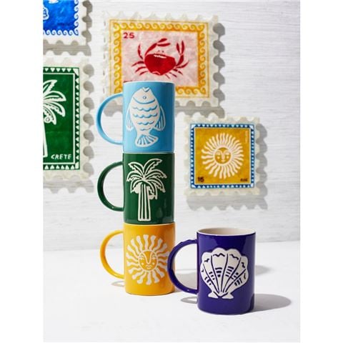 Jones & Co - Sunroom Mug Palm Green