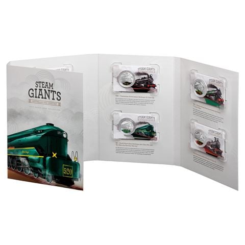 Royal Australian Mint - Steam Giants 2025 50c Coloured Uncirculated Seven-Coin Collection