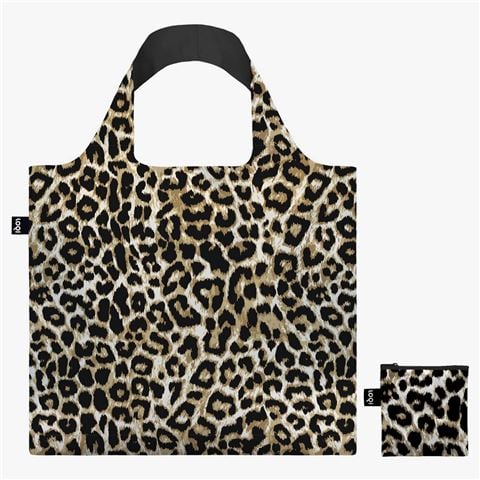 LOQI - Leopard Dusk Recycled Tote Bag w/Pouch