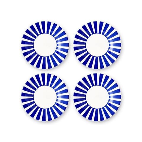 Spode Steccato Bold Stripe Side Plate Set 4pce 18cm - Peter's of Kensington