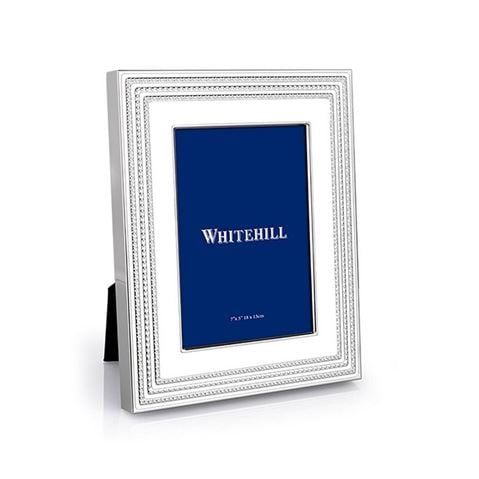 Whitehill - Love Link Silverplated  Photo Frame White 13x18cm