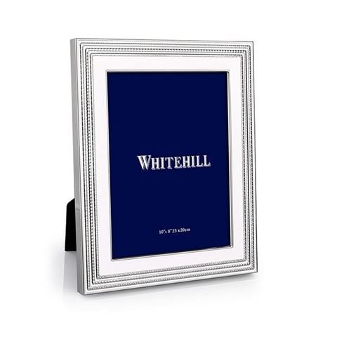Whitehill - Love Link Silverplated Photo Frame White 20x25cm