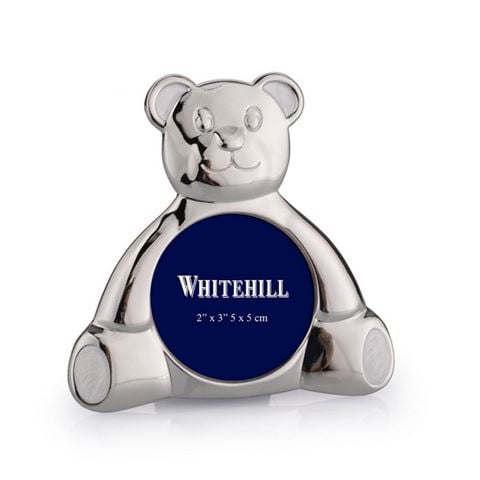 Whitehill - Baby Silverplated Bear Photo Frame 5x5cm
