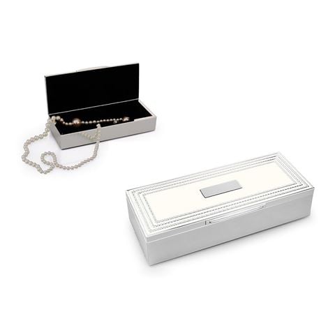 Whitehill - Giftware Love Link Oblong Jewellery Box w/Silverplate