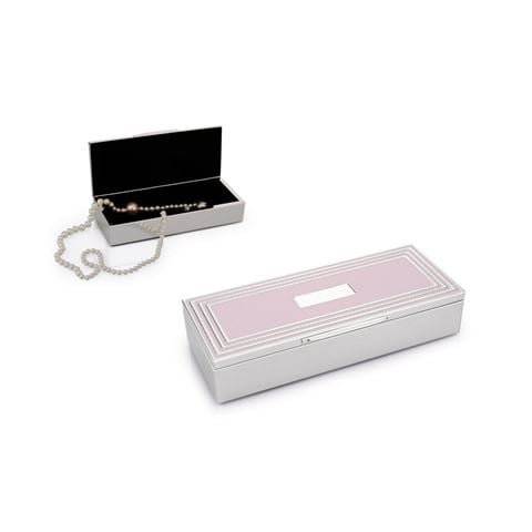 Whitehill - Giftware Love Link Oblong Jewellery Box w/Silverplate Lavender
