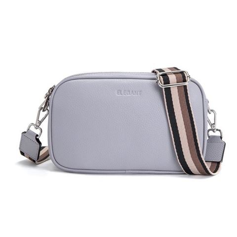 Serenade Leather - Anna Triple Compartment Crossbody Bag Cornflower