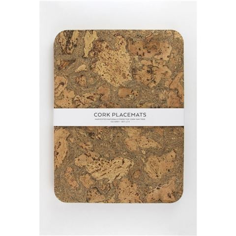 Liga - Natural Cork Rectangle Placemat Set 4pce