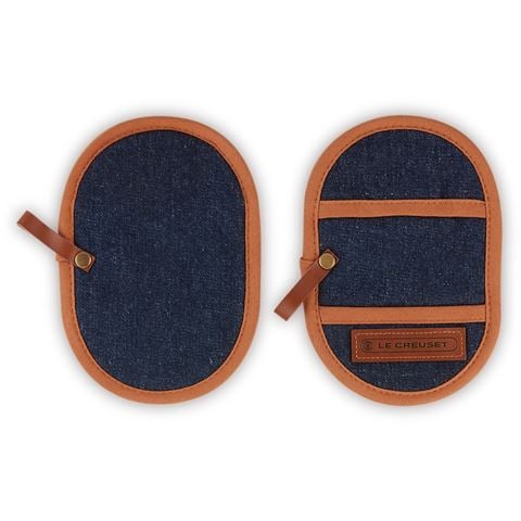 Le Creuset - Fingergrip Pot Holder Set Denim Blue 2pce