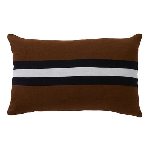 Paloma - Linen Stripes Tobacco Cushion 30x50cm