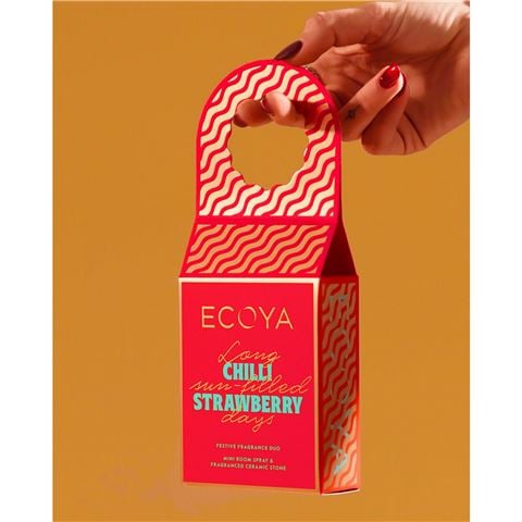 Ecoya - Festive Fragrance Duo Chilli Strawberry 2pce