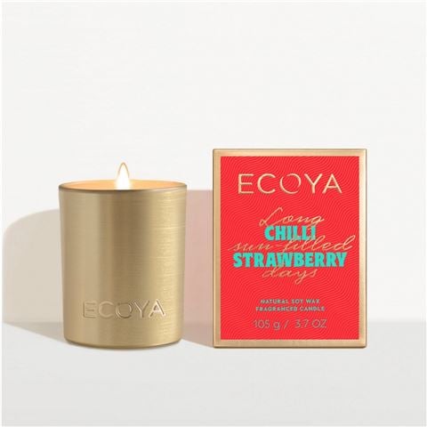 Ecoya - Limited Edition Mini Goldie Candle Chilli Strawberry 105g