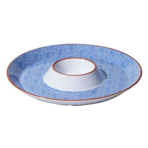 Avanti - Fan Round Sharing Plate w/Sauce Bowl 30cm