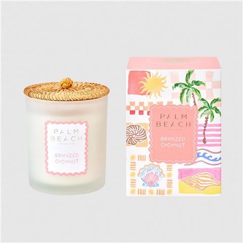 Palm Beach Collection - Ltd. Ed. Bronzed Coconut Candle w/Rattan Lid 420g