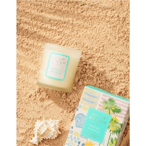 Palm Beach Collection - Ltd Ed. Tropical Paradise Soy Candle w/Rattan Lid 420g