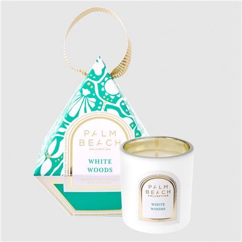 Palm Beach Collection - White Woods Hanging Bauble Mini Candle 50g