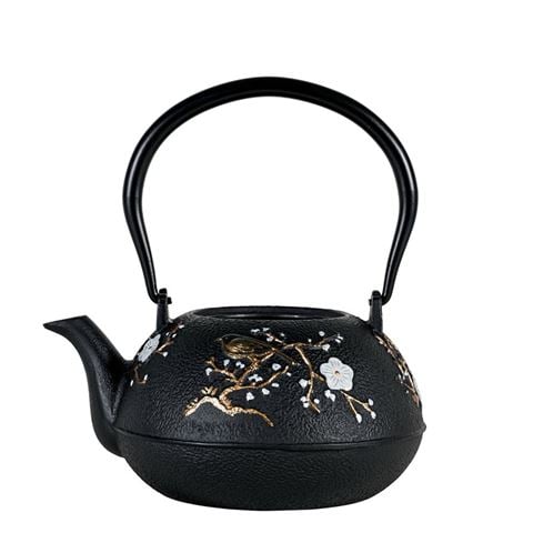 Avanti - Cherry Blossom Cast Iron Teapot Black/Gold 1.1L