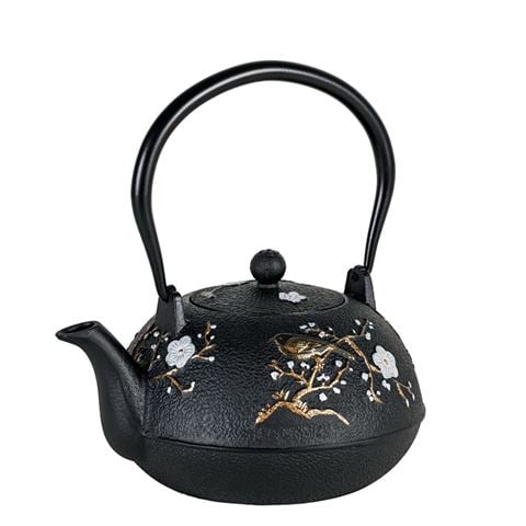 Avanti - Cherry Blossom Cast Iron Teapot Black/Gold 1.1L